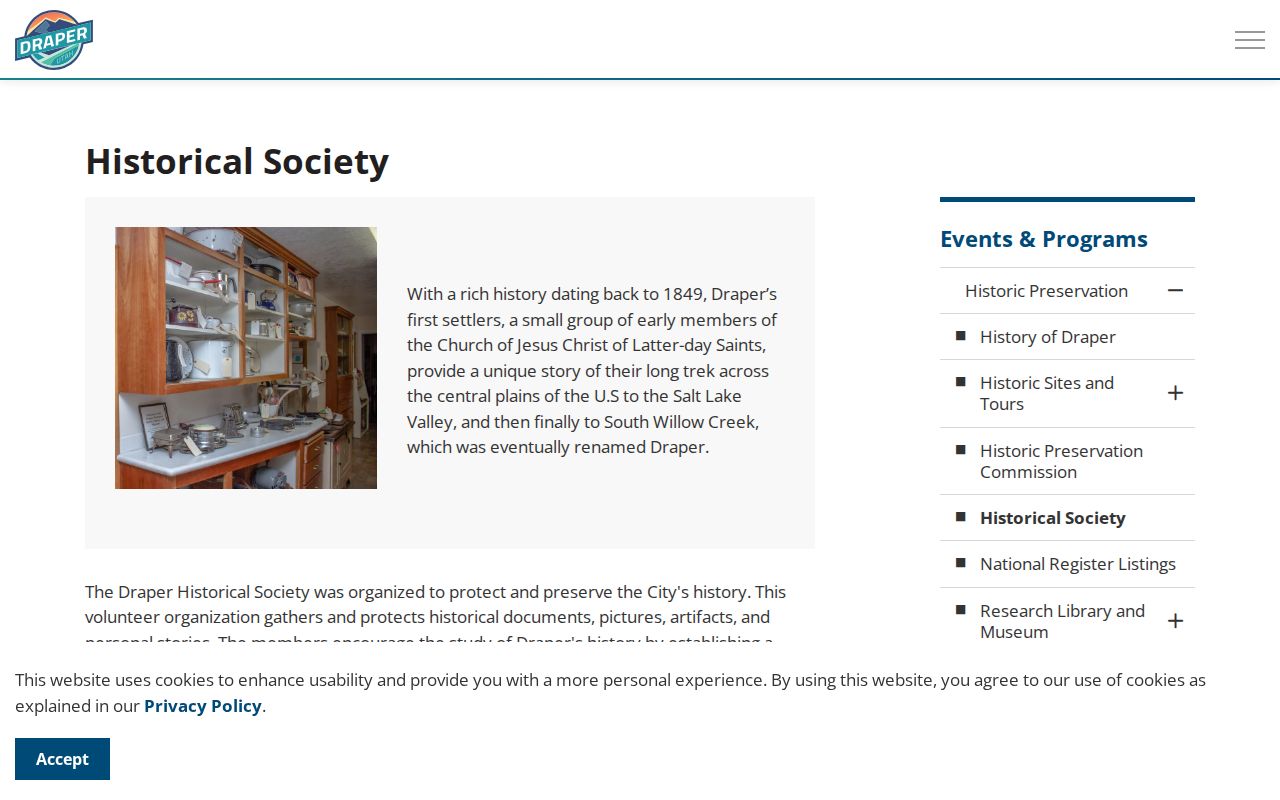 Draper city directory historical society research library