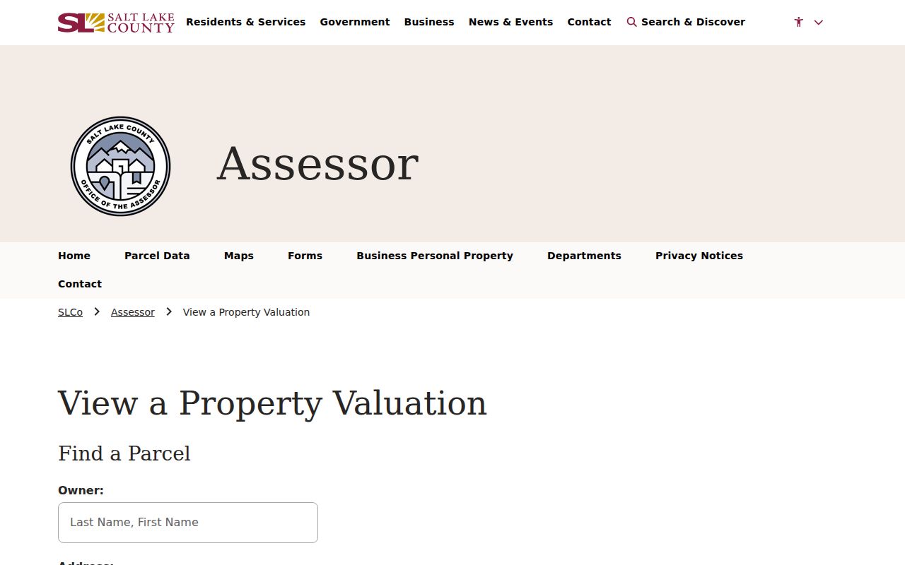 Draper residents directory Salt Lake County assessor search