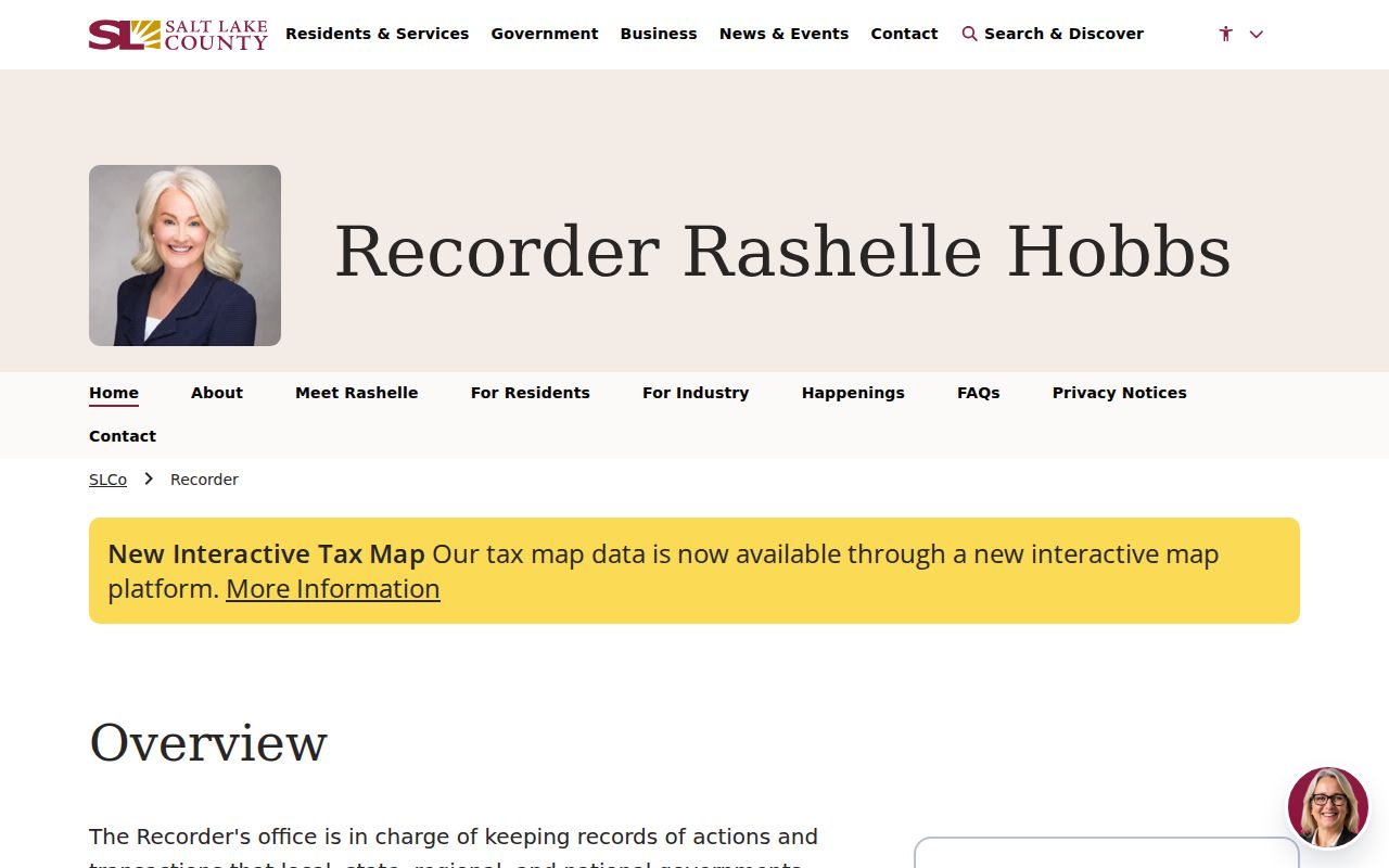Draper previous residents Salt Lake County Recorder office