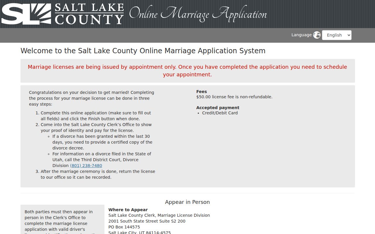 Draper resident lookup Salt Lake County marriage records