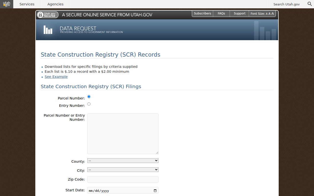 Draper street directory Utah construction registry search